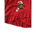 thumbnail image 5 of Qiylii 2Pcs Toddler Christmas Outfits, Candy Cane Flare Long Sleeve Tops+Flare Pants, 5 of 9