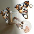 thumbnail image 1 of Glow in The Dark Animal Stickers Cute Cartoon Dog Wall Decals for Light Switches & Sockets Removable, 1 of 7