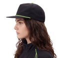 thumbnail image 7 of TOPTIE 5-Panel Rope Snapback Baseball Cap, Adjustable Flat Brim Hat, Quick Dry Soft Top Cap for Men Women Outdoor - Black/Green, 7 of 7