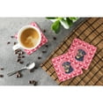 thumbnail image 3 of Rottweiler Hearts Love and Valentines Day Portrait Foam Coaster Set of 4, 3 of 3