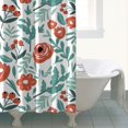 thumbnail image 4 of Pioneer Flower Floral Print Pattern Shower Curtain 72"x72" ,Bathroom Decorative Shower Curtains Set with 12 Hooks,Modern Waterproof Washable Shower Curtain, 4 of 6