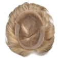 thumbnail image 2 of LYRICAL HAIR Toupee for Men Lace Front Mens Toupee Human Hair Clear Poly Man Hair Piece Bleached Front Knots Male Hair System 6x9-100% Density 20# LIGHT ASH BLONDE, 2 of 6