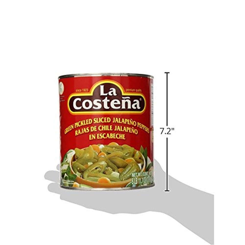 La Costena Pickled Sliced Jalapeno Peppers, Green, 93 Ounce (Pack of 8)