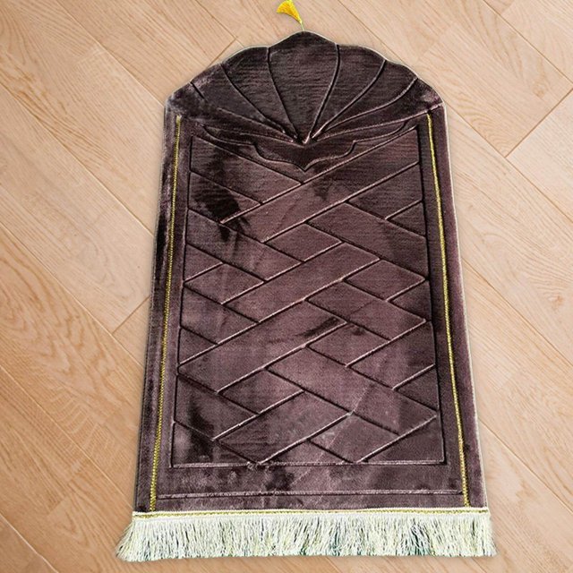 Dalazy Tapis Musulman Portable Doux Tapis de Zone Cadeau de Mariage Anniversaire Eid Café