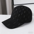 thumbnail image 2 of QASIEATN Relaxed Fit Baseball Caps for Women Vertical Pearl Knit Baseball Cap Fresh Casual Hat Fall Fashion Accessories, 2 of 4