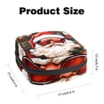 thumbnail image 2 of Santa Claus Period Purse Sanitary Napkin Organizer Small Makeup Pouch Canvas Zipper Pouch 4.7x6.6x6.6 in, 2 of 6