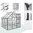 thumbnail image 2 of 6x6ft Black Polycarbonate Greenhouse - All-Season Garden Shelter with Aluminum Frame & Raised Base for Backyard Planting & Flower Protection, 2 of 7