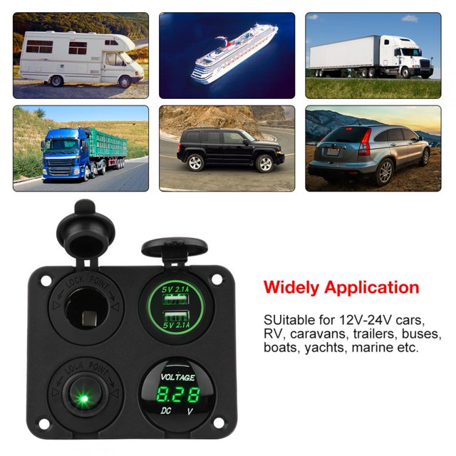 Utilisation Durable Facile à Installer Panneau de Commutation Double USB, Panneau de Commutation à Bascule, Remorques pour les Autobus de Voitures