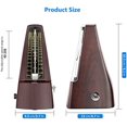 thumbnail image 2 of Zshan Mechanical Square Spring Metronome with Accurate Timer and Tempo for Guitar Piano Bass and Other Musical Instruments, Ideal for Music Lovers, Beginners or Musicians (Teak), 2 of 5