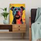 thumbnail image 5 of Qisvanset 12x16 Inch Colorful Pitbull Dog Canvas Wall Art, Abstract Vibrant Pet Portrait Modern Home Wall Decor, 5 of 8