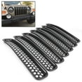 thumbnail image 5 of ZSWAL Auto Black 7pcs Front Grille Grill Mesh Frame Inserts Cover Rings Trims Cover Fit for Jeep Wrangler TJ 1997-2006, 5 of 5