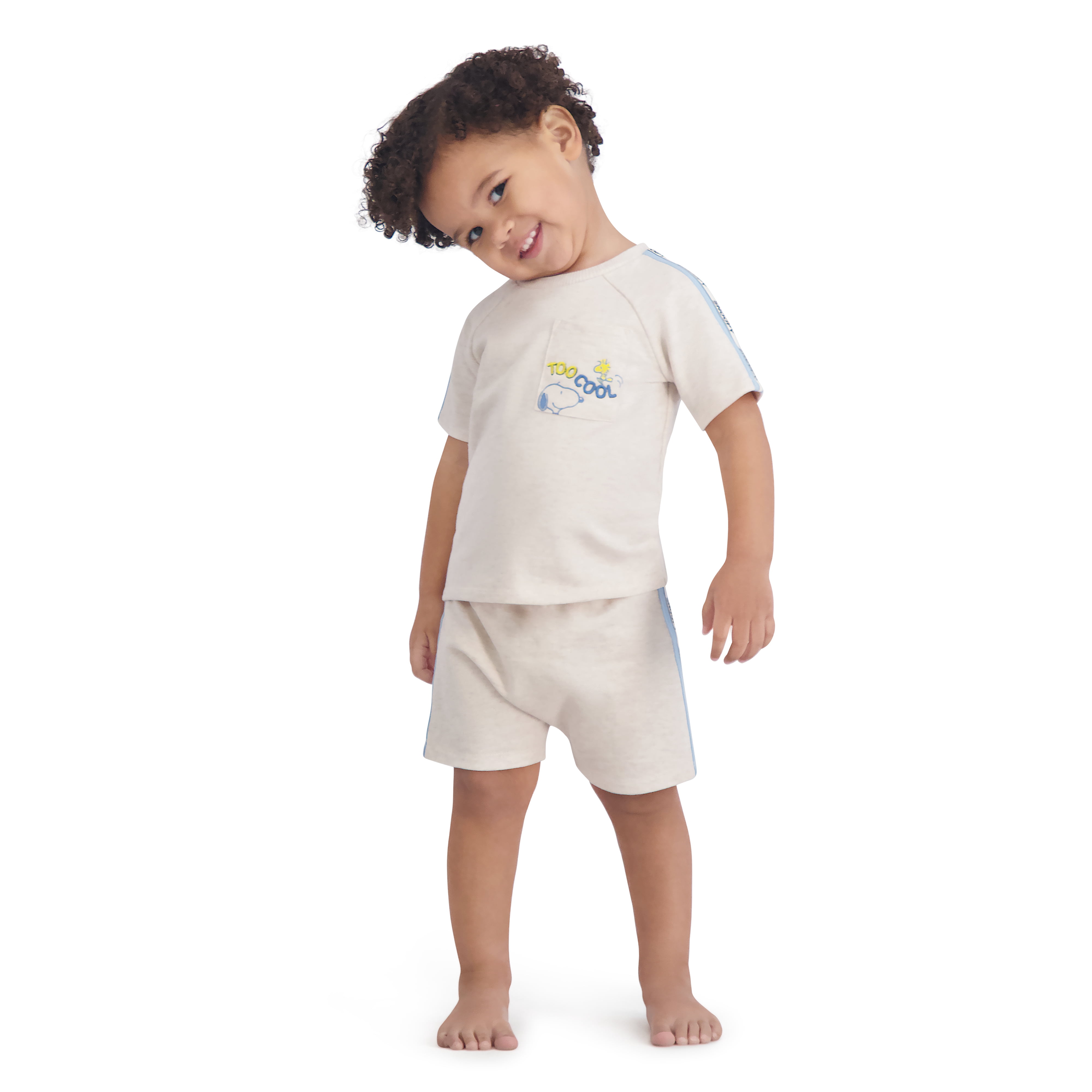 Snoopy Baby Boy 3 Piece Short Set, Sizes 0/3 Months-24 Months