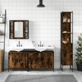 thumbnail image 3 of vidaXL 4 Piece Bathroom Cabinet Set Smoked Oak Engineered Wood, 3 of 12