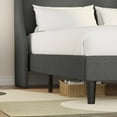 thumbnail image 2 of SHA CERLIN Queen Upholstered Platform Bed Frame with Wingback Headboard, Grey, Adults, 2 of 6