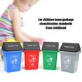 thumbnail image 3 of Fosa 4 pcs Mini Kids Garbage Classification Learning Trash Truck Can Bins Educational Toys ,Trash Can Toy, Trash Classification Toy, 3 of 8