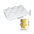 thumbnail image 3 of 6 Grids Silicone Bear Shape Mold for Muffins and Chocolates Mousse Cake Mould Nonstick Bakewares for Family Gatherings, 3 of 4