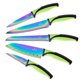 thumbnail image 1 of Juego de cuchillos Silislick Rainbow de acero con alto contenido de carbono con revestimiento de tit, 1 of 9