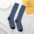 thumbnail image 6 of Stars Navy Blue White Knee High Socks for Women Long Leg Warmers Socks, 6 of 7