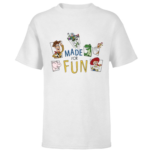 Disney PIXAR Toy Story Crew Made for Fun - Short Sleeve T-Shirt for Kids - Customized-White