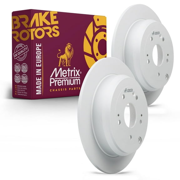 Metrix Premium Chassis Parts - 12.01 inch (305mm) 2 PC Rear Coated Solid Disc Brake Rotor Fits 2013-2018 Acura RDX, 2014-2016 Honda CR-V, Replacement 981041FZN, Made in Europe