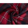 thumbnail image 3 of Organic Club Cunningham 100% Wool Throw Wrap 50x70'' (127x178 cm) Sheep Wool Plaid Throw Blanket with Fringe Wool Blanket for Couch Sofa or Bed, Red and Black, 3 of 9