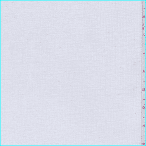 White Ribbed TShirt Knit, Fabric By the Yard