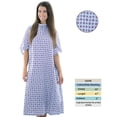 thumbnail image 2 of Nobles Blue Splendor Hospital Gowns - 3XL Poly/Cotton Blend Patient Gowns With Full Overlap Back 2 of 5