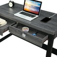 thumbnail image 4 of Convenience Concepts Newport 30.75 in. 2 Drawer Desk with Charging Station, Weathered Gray/Black, 4 of 8