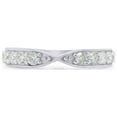 thumbnail image 2 of 1/2 Carat Round Cut Lab Created Moissanite Diamond 2.3MM Width Half Eternity Wedding Band Ring In 14K White Gold Over Sterling Silver(G-H Color,VVS1 Clarity,0.50 Cttw)-5, 2 of 7