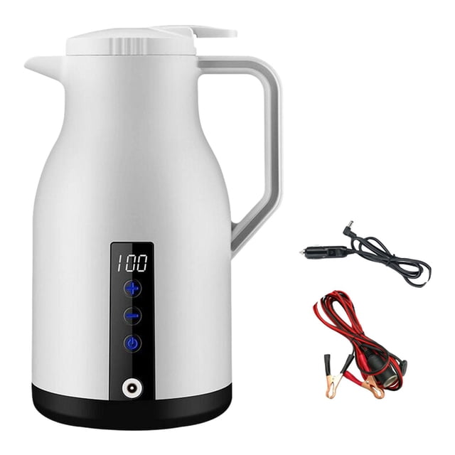Car Kettle Water Boiler, Truck Kettle Fast Heating Heating Kettle, Electric Car White Without Base