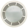 Broan-NuTone 8664RP 100 CFM 3.5 Sones Fan, Light, Round White Grille with Glass Lens - White Polymeric