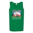 thumbnail image 3 of Happy Glamper | Fancy Camping Camper Van Caravan | Nature Lover Mens Sleeveless Top, Kelly, M, 3 of 5