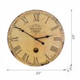 thumbnail image 2 of Llinc Store 23" x 23" Antique Farmhouse Wall Clock Frameless Decorative Clock for Living Room Kitchen Home Office, 2 of 9