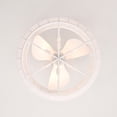 thumbnail image 5 of Warehouse of Tiffany Akasha 28 Inch Rattan Rope Fandelier 6 Light with Remote (Color Optional) White, 5 of 5