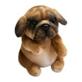 thumbnail image 1 of Muñeco de peluche de perro de 7,87 pulgadas, adorable y tierno, adorno para sofá, juguete de peluche. café, 1 of 9