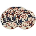 thumbnail image 3 of Tepsmf Round Placemats with Independence Day Prints, Patriotic Table Setting Mat, Decorative Dining Placemat for Holiday Kitchen Home Party Decoration, 3 of 5
