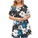 thumbnail image 2 of Fiudx Camisetas para Mujer Camiseta de Talla Grande para Mujer, Manga Corta, Básica, Estampada, Informal, con Cuello Redondo, Dobladillo Ancho, Camisa Grande, 2 of 4