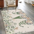 thumbnail image 4 of Area Rug 48×72in, Ocean Gnome Starfish Shell Floor Carpet Living Room Rug, Green Eucalyptus Leaf Retro Linen Non-Slip Welcome Mat Indoor Rugs for Bedroom Dining Room, 4 of 9