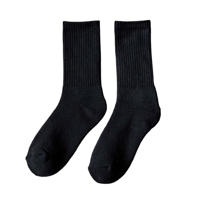 Calcetines de media pantorrilla para mujer, 2 uds., calcetines cálidos de Color sólido, informales, gruesos, suaves, para botas, para senderismo, Talla única Soledad Calcetines de becerro