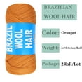 thumbnail image 2 of 2/3/4 Roll Natural Black Brazilian Wool Hair Yarn for Jumbo Braids Braiding Hair for Soft Faux Locs Goddess Locs Hair Extension Senegalese Twist Crochet Hair for Black Women(Natural Black,6Roll), 2 of 5