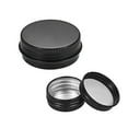 thumbnail image 6 of Uxcell 1/2oz 15ml Screw Top Lid Round Cans Containers Aluminum  Black 12 Pack, 6 of 6