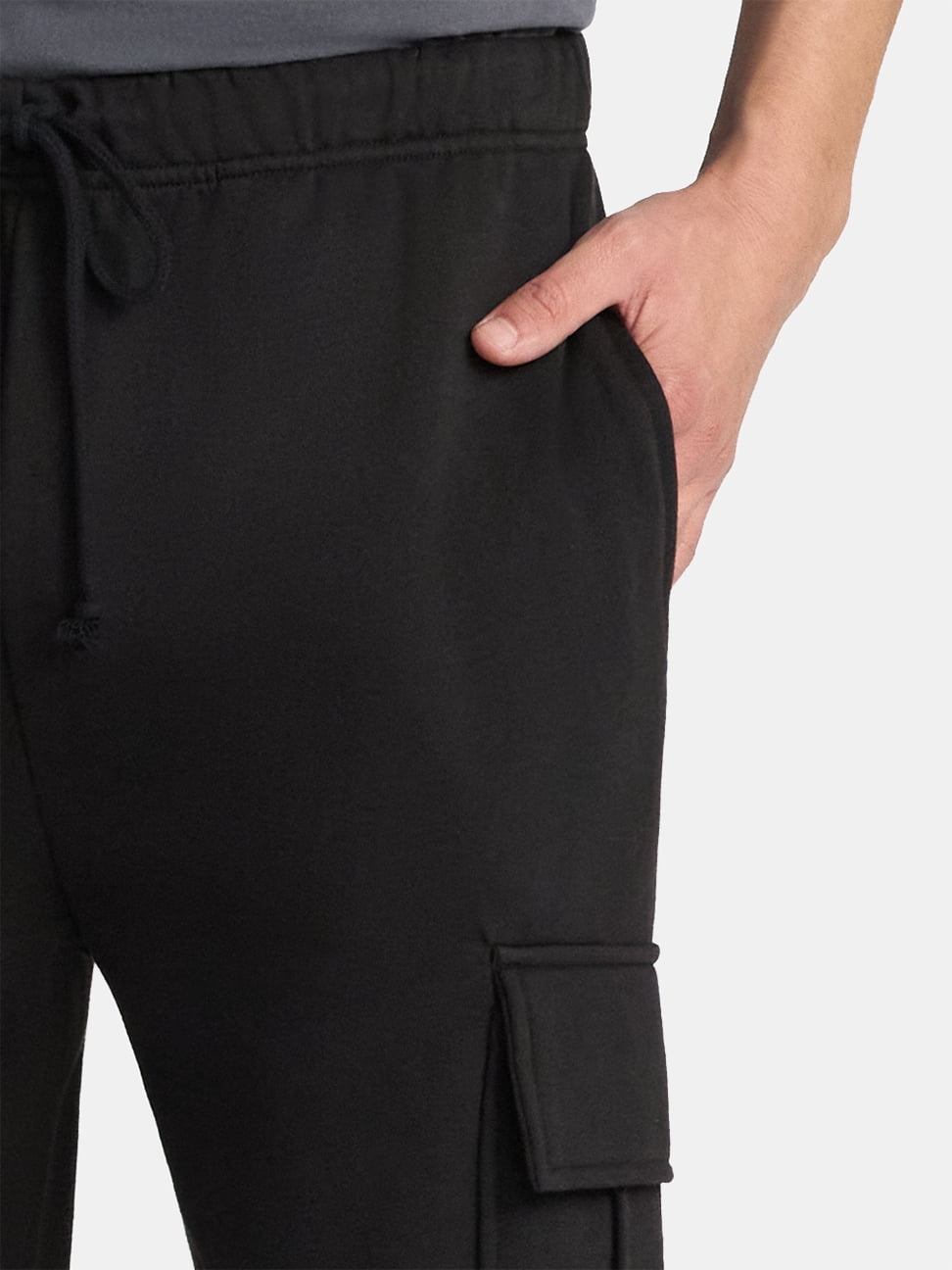 No Boundaries Cargo Jogger Fleece Sweatpants, 30'' Inseam, Men's & Big Men's