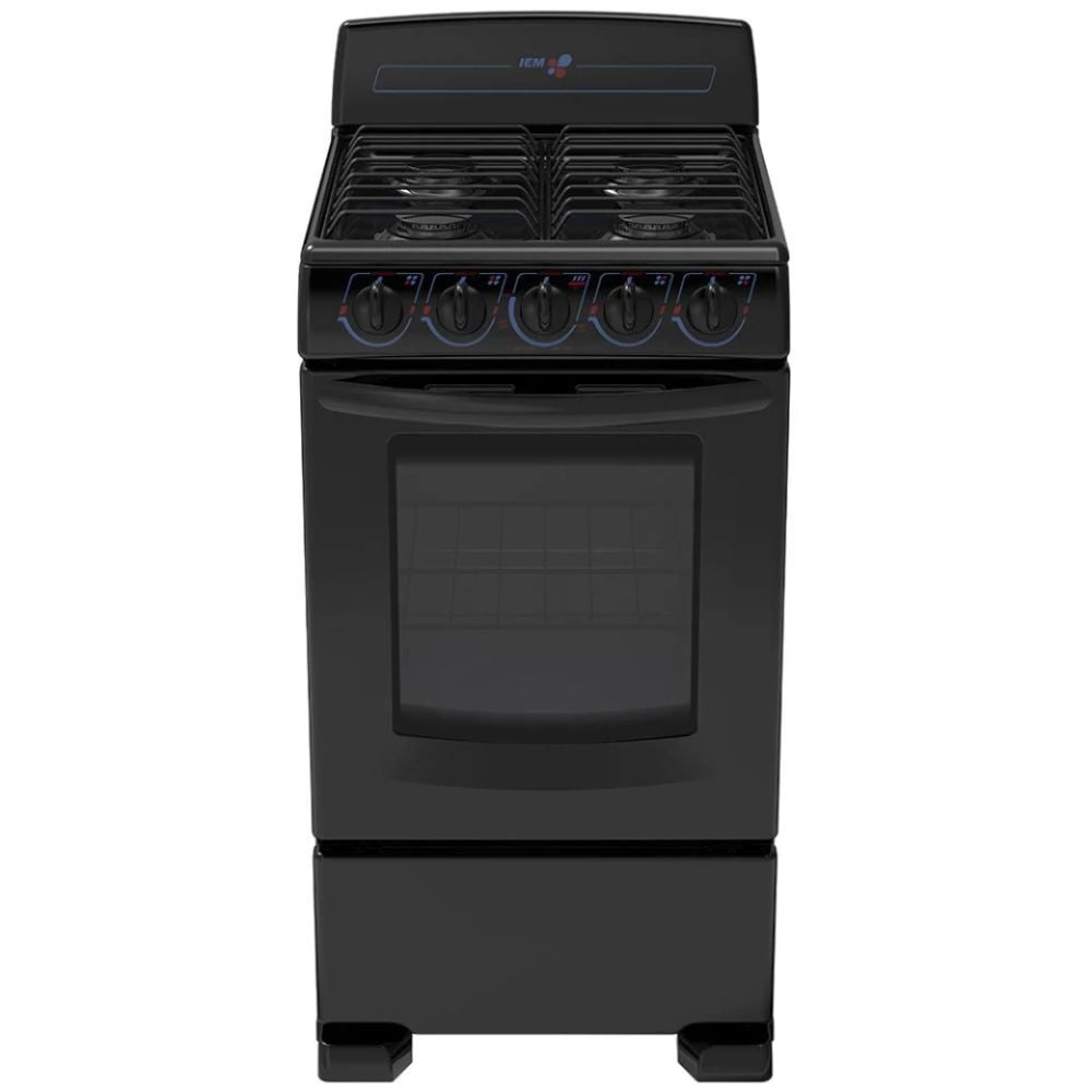 Estufa de piso 50 cm IEM EI5020BAPN0 Negra 4 Quemadores