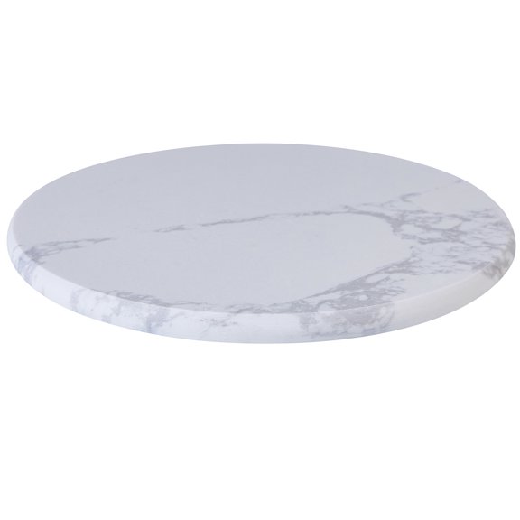 Round Mable Plate  Minimalist Round Marble Charcuterie or Cutting Board, White
