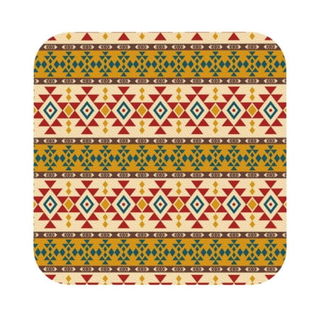 

Ocsxa Aztec Coasters for Drinks Leather Coasters Set of 4 for Coffee Table for Housewarming Kitchen Bar Decor