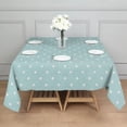 thumbnail image 5 of Christmas Square Tablecloth 60x60 Inch – Waterproof Polyester Printed Table Cover, Wrinkle Resistant & Washable for Kitchen Dining Picnic Party Decor, Single-v4-13, White, 5 of 6