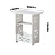 thumbnail image 3 of Mesita de noche de plástico blanco - mesita pequeña de 40x36x24cm para dormitorio, sofá, dormitorio | Armario moderno para ahorrar espacio, 3 of 6