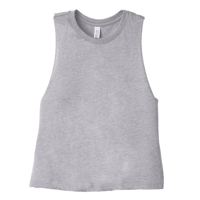 Bella + Canvas - Camiseta sin mangas con espalda de nadador para mujer (Atlético Jaspeado)