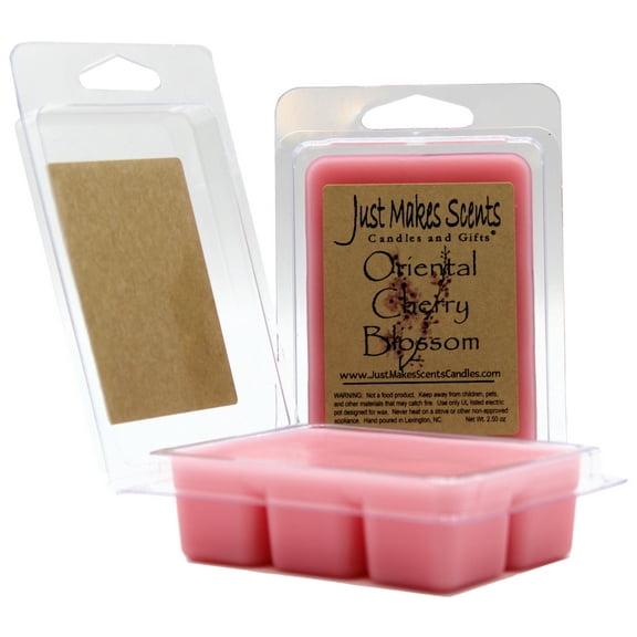 Oriental Cherry Blossom 2-Pack Homemade Soy Wax Melts -Just Makes Scents Candles & Gifts