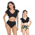 thumbnail image 6 of Family Matching Swimwear Two Piece Hawaiian Ruffle Bikini Floral Swimwear, 6 of 9